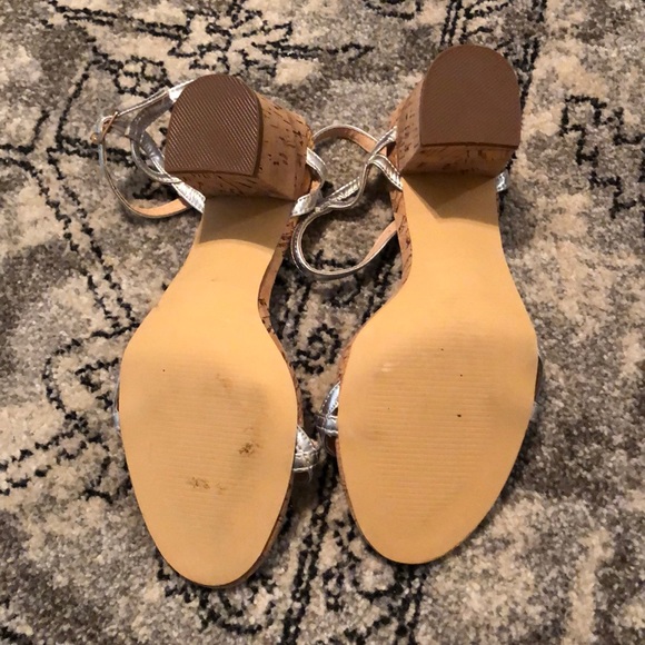 Lulus Silver & Cork Heels (On Hold) - Picture 7 of 7